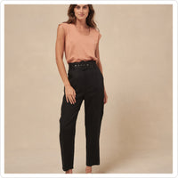 Belted Linen Pants