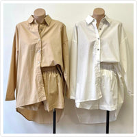 Ivy Poplin Set - Tan