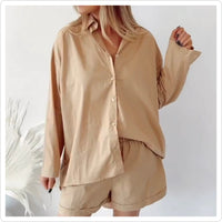 Ivy Poplin Set - Tan