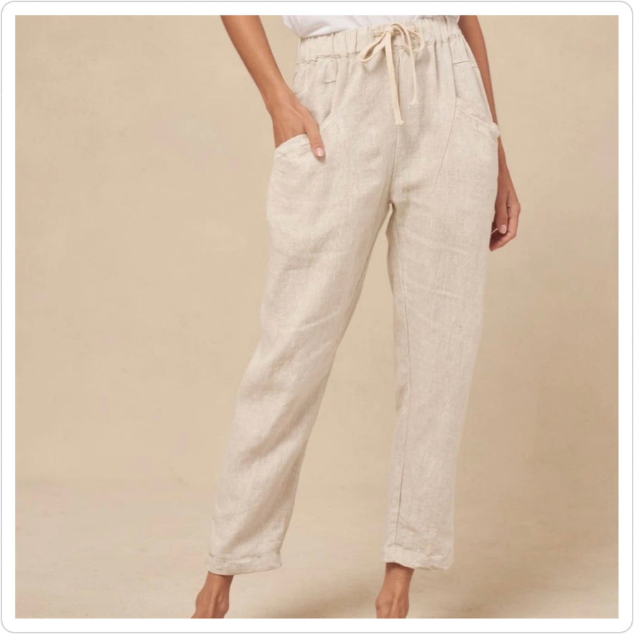 Linen Luxe Pants - Natural
